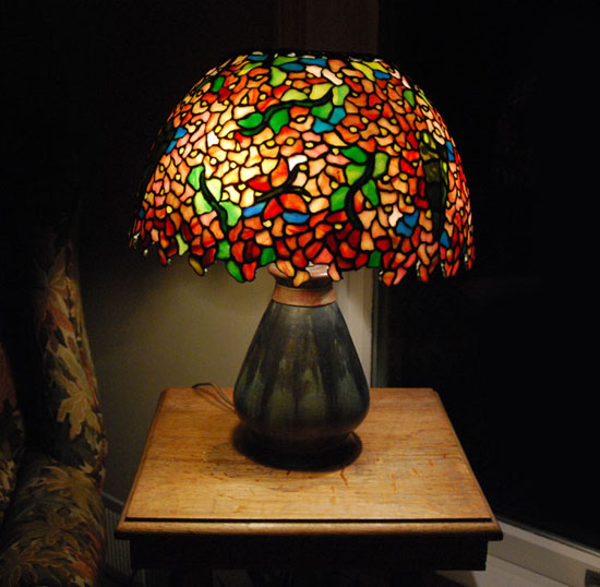 Anthony Hart Begonia Leaded Lamp