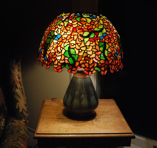 Anthony Hart Begonia Leaded Lamp