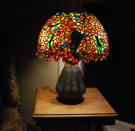 Anthony Hart Begonia Leaded Lamp