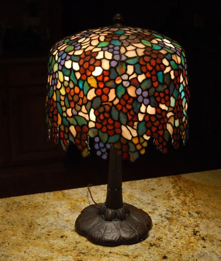 Anthony Hart Grape Leaded Lamp