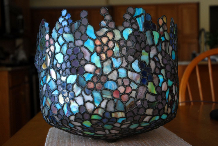 Anthony Hart Grape Leaded Lamp