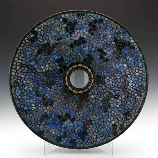 Anthony Hart Blue Floral Cone Table Lamp