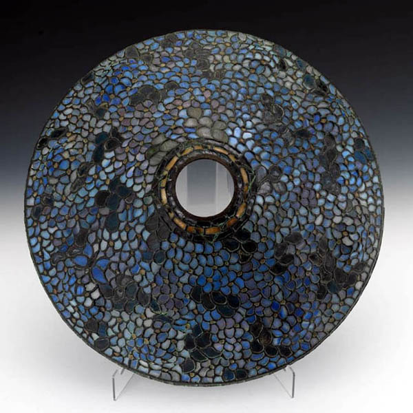 Anthony Hart Blue Floral Cone Table Lamp