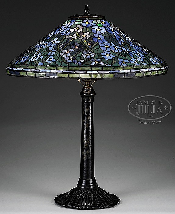 Anthony Hart Blue Floral Table Lamp