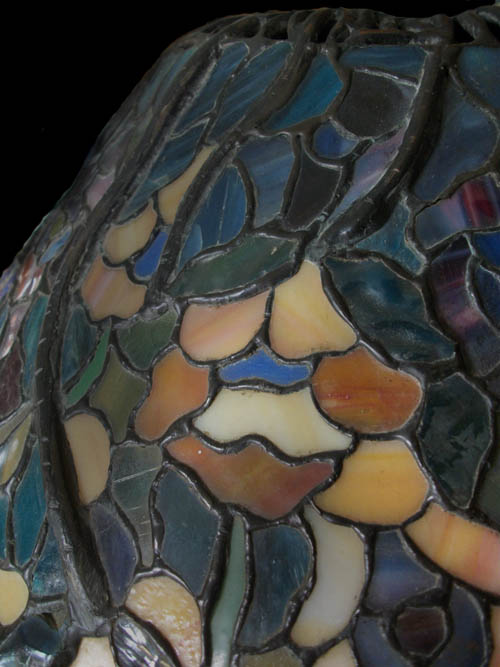 Anthony Hart Pansy Leaded Glass Lamp