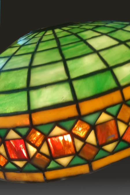 Neuhauser Geometric Leaded Glass Lamp