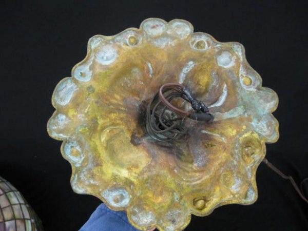 Neuhauser Floral Leaded Glass Lamp