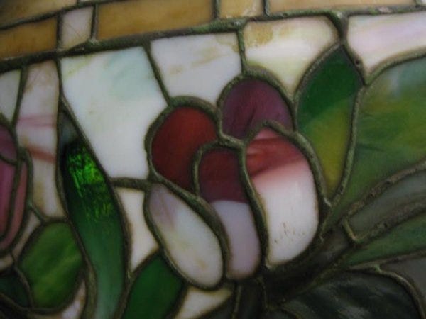 Neuhauser Floral Leaded Glass Lamp