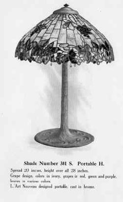 Colonial Leaded Grape Lamp