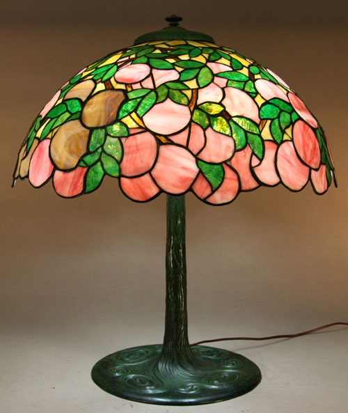 Colonial Art Glass Company, snowball Table Lamp