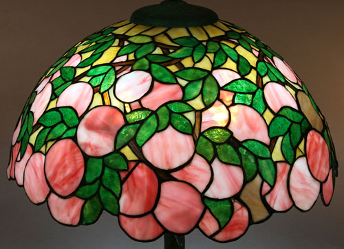 Colonial Art Glass Company, snowball Table Lamp