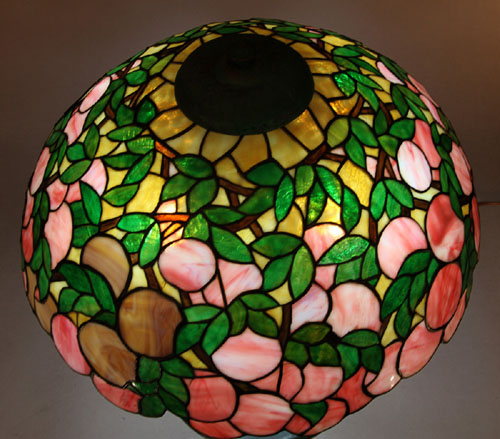 Colonial Art Glass Company, snowball Table Lamp