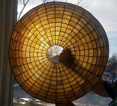 Colonial Leaded Geometric Lamp