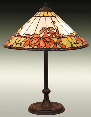 Wilkinson Stylized Floral Leaded Glass Lamp