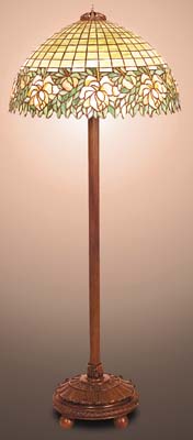 Unique Art Glass and Metal Co, Leaded Floor Lamp