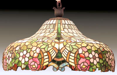 American Leaded Glass Chandelier