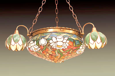 Bent Glass Novelty, Lily Chandelier