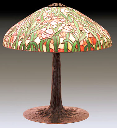 Suess Floral Leaded Table Lamp