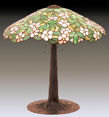 Suess Leaded Floral Table Lamp