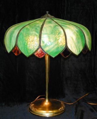 American Bent Glass Tabe Lamp