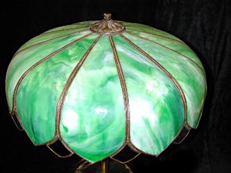 American Bent Glass Tabe Lamp