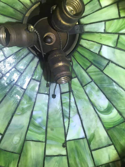 American Leaded Lamp, attr Unique