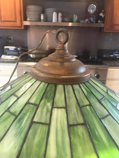 American Leaded Lamp, attr Unique