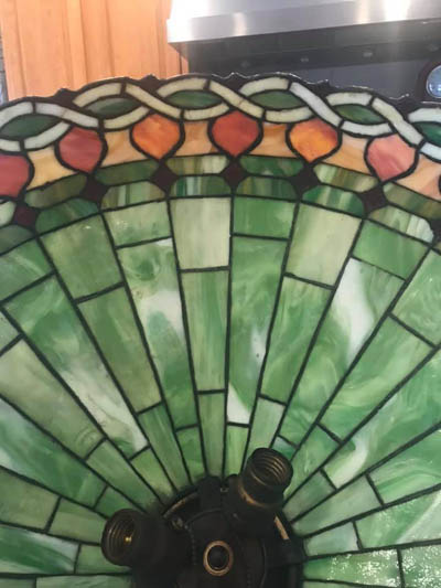 American Leaded Lamp, attr Unique