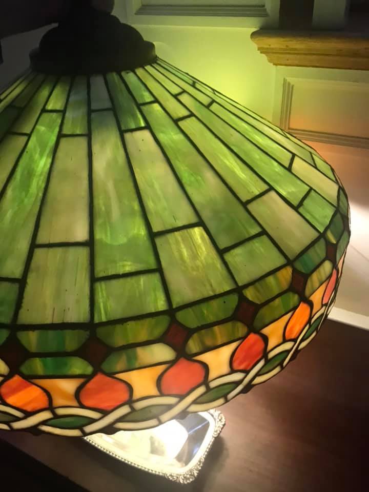 American Leaded Lamp, attr Unique