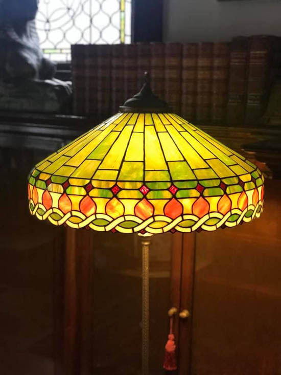American Leaded Lamp, attr Unique
