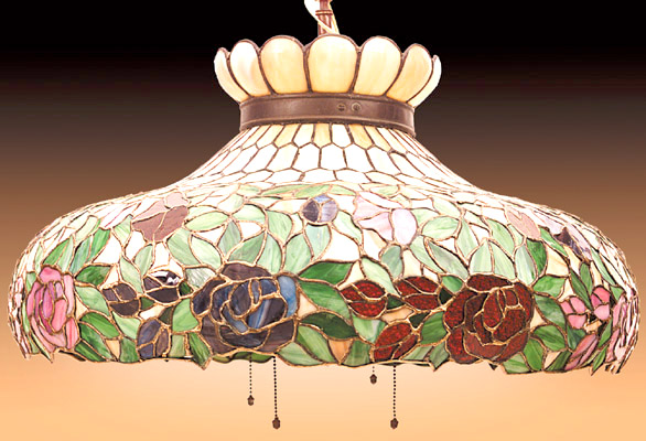 American Leaded Glass Chandelier