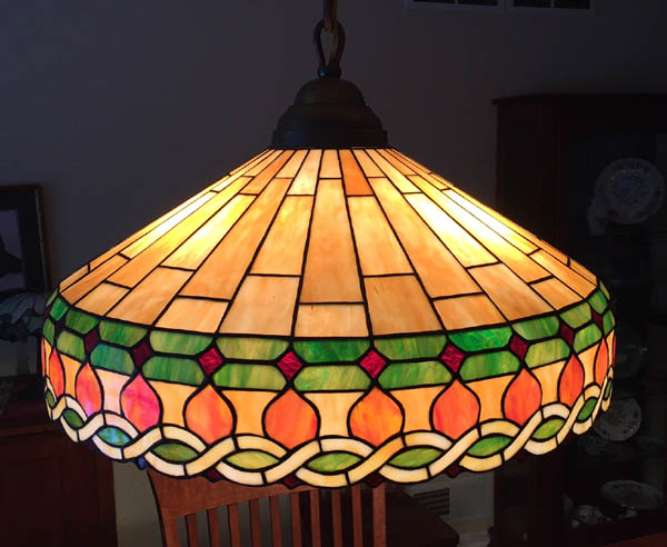 American Leaded Glass Chandelier