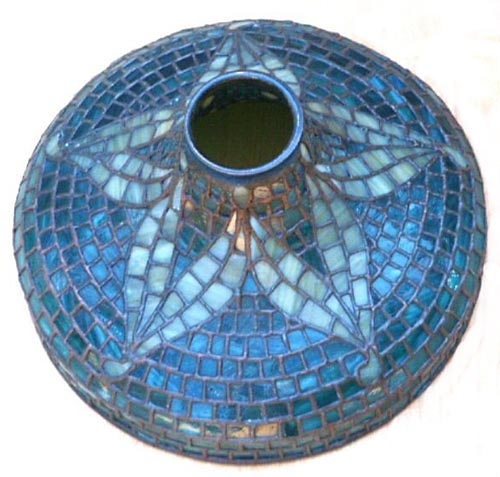 American Leaded Mosaic Glass Table Lamp