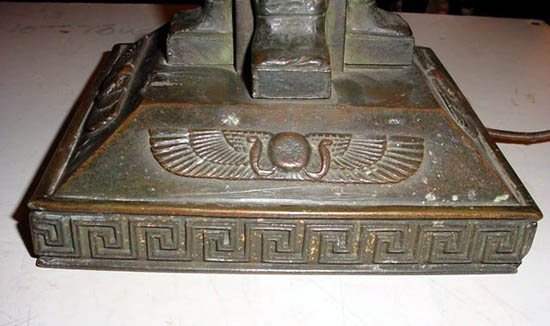 American Mosaic Leaded Lamp, Egyptian Motif
