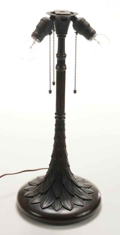 Suess (Attr.) Ornamental Glass Company Floral Table Lamp