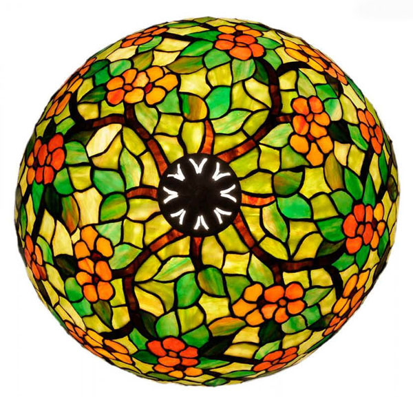 Suess (Attr.) Ornamental Glass Company Floral Table Lamp