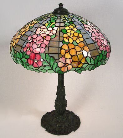 Wilkinson Hollyhock Leaded Glass Lamp