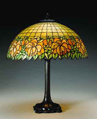 Unique Art Glass and Metal Co, Leaded Lamp