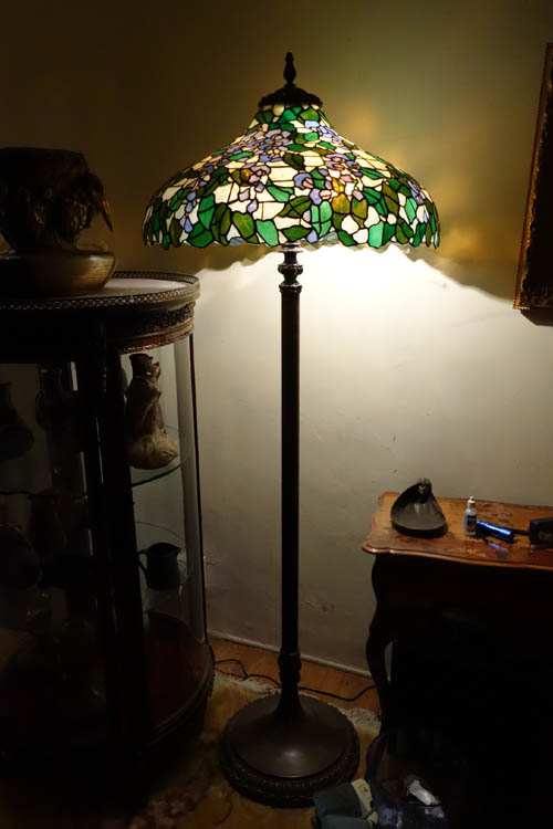 R. Williamson Leaded Glass Floor Lamp