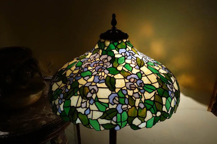 R. Williamson Leaded Glass Floor Lamp