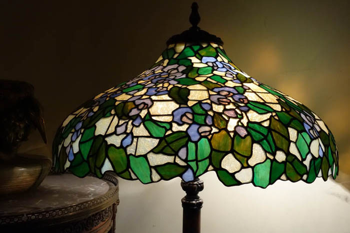 R. Williamson Leaded Glass Floor Lamp
