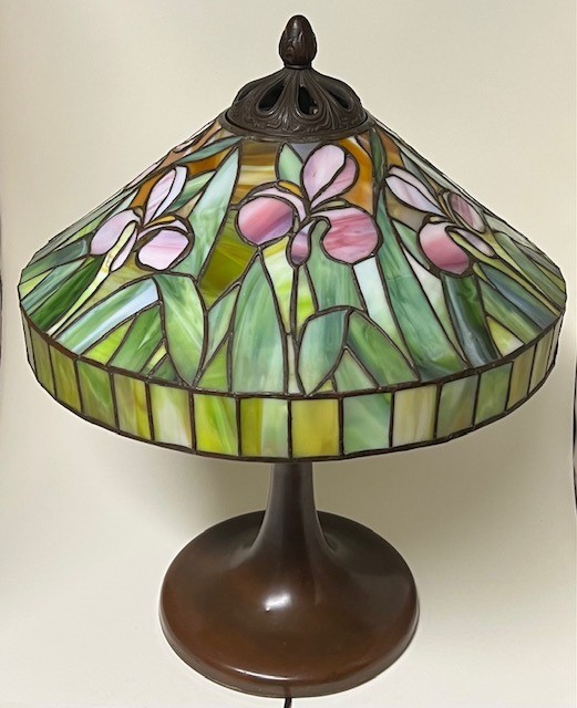J A Whaley Iris Pattern Table Lamp