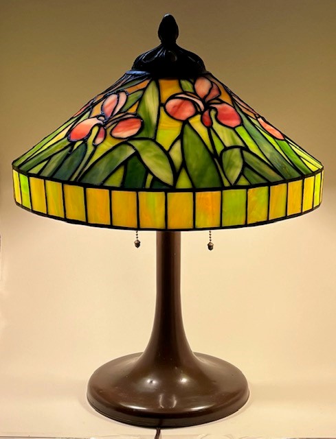 J A Whaley Iris Pattern Table Lamp