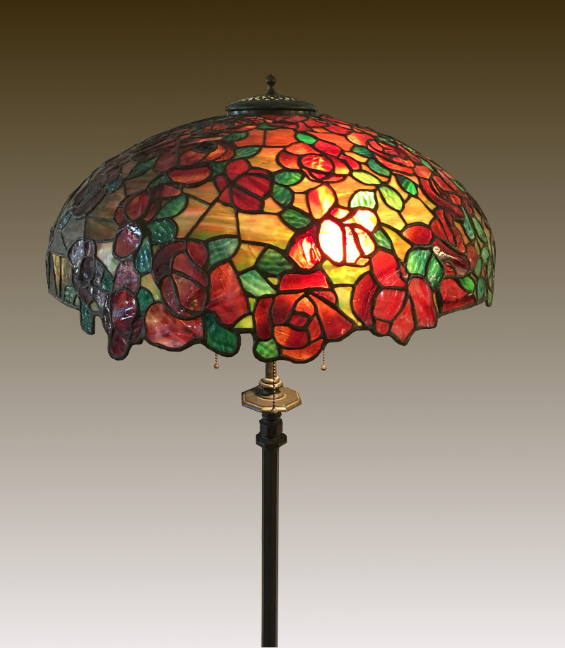 Bigelow & Kennard Red Rose Floor Lamp Lamp