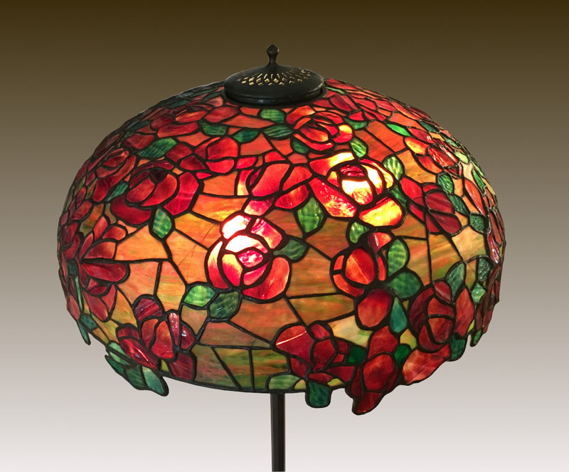 Bigelow & Kennard Red Rose Floor Lamp Lamp