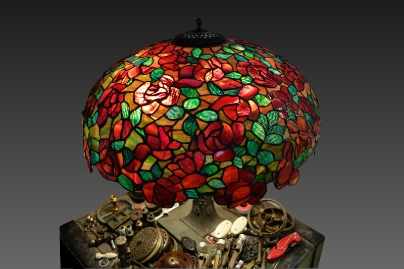 Bigelow & Kennard Red Rose Floor Lamp Lamp