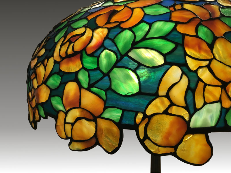 Bigelow & Kennard Yellow Rose Table Lamp
