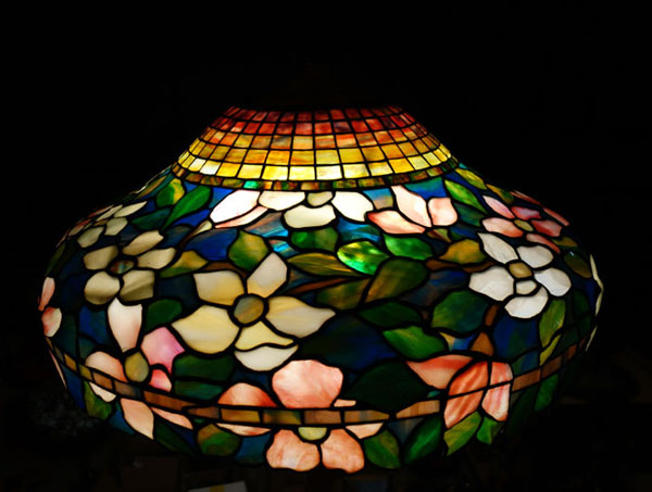 American Floral Leaded Chandelier