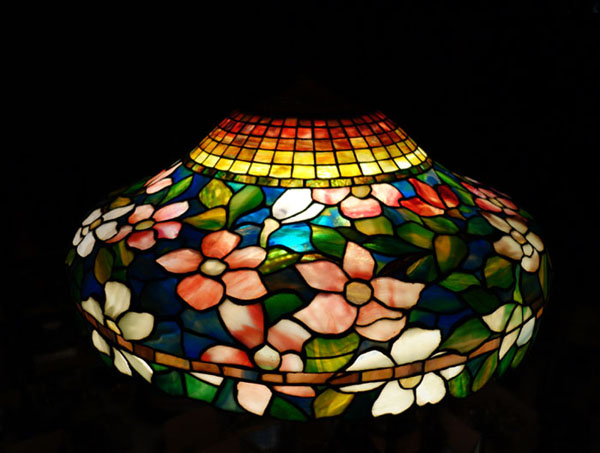 American Floral Leaded Chandelier