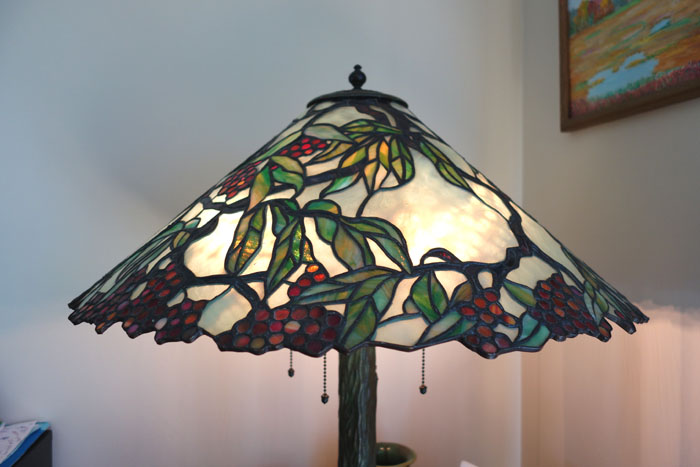 Unique Art Glass, Leaded Glass Lamp